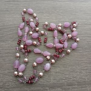 Vintage Beaded Long Wrap Necklace